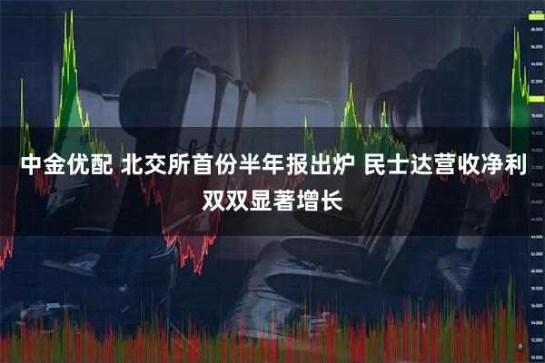 中金优配 北交所首份半年报出炉 民士达营收净利双双显著增长