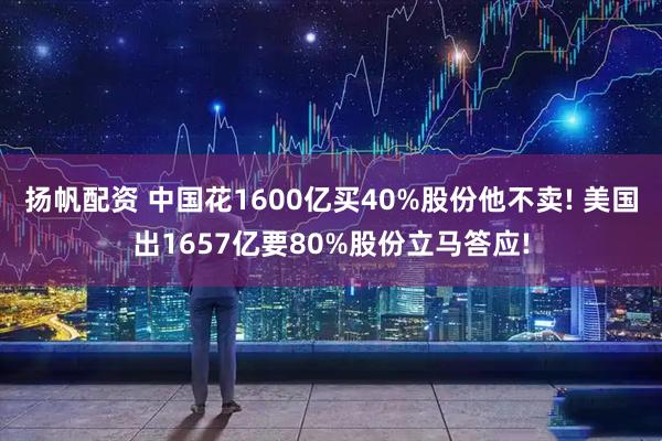 扬帆配资 中国花1600亿买40%股份他不卖! 美国出1657亿要80%股份立马答应!